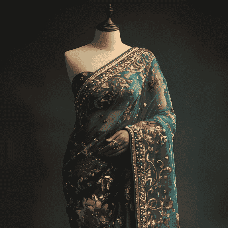 Classic Silk Saree with Intricate Zari Work and Traditional Elegance