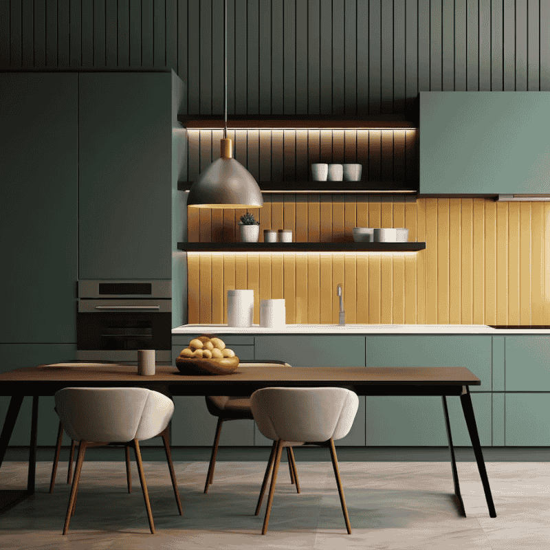 Contemporary 4-Door Storage Cabinet