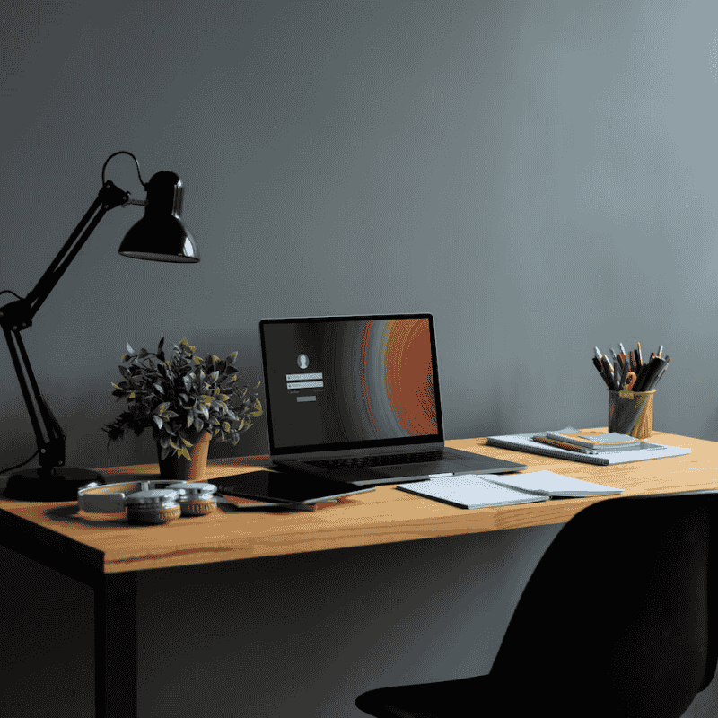 Compact Desk Storage for Computer
